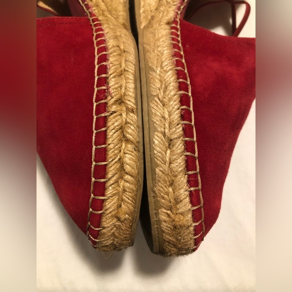 Toni Pons Origins,Tremp red suede espadrille wedge,sling back,look brand new, 10 - Picture 8 of 10